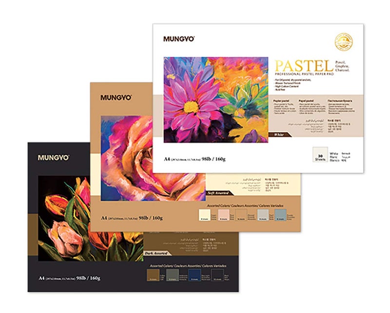 MUNGYO Professional Pastel Paper Pad A4 Size for Oil Pastel, Dry Pastel 30 Sheets (White) - Image 3
